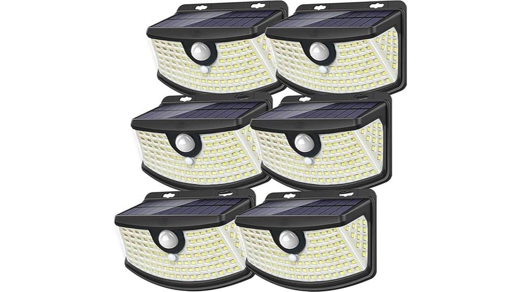 six pack solar sensor lights