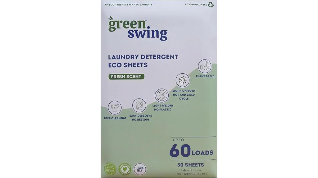 sixty laundry detergent sheets
