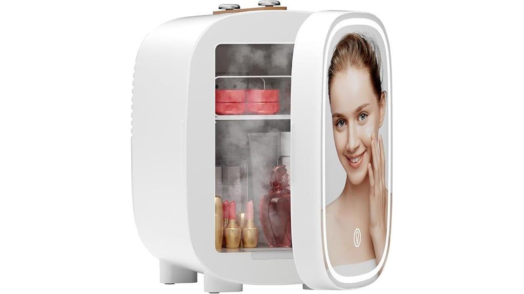 skincare mini fridge mirror