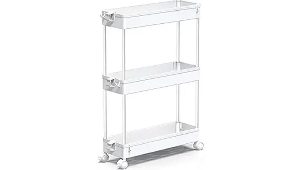 slim rolling storage cart
