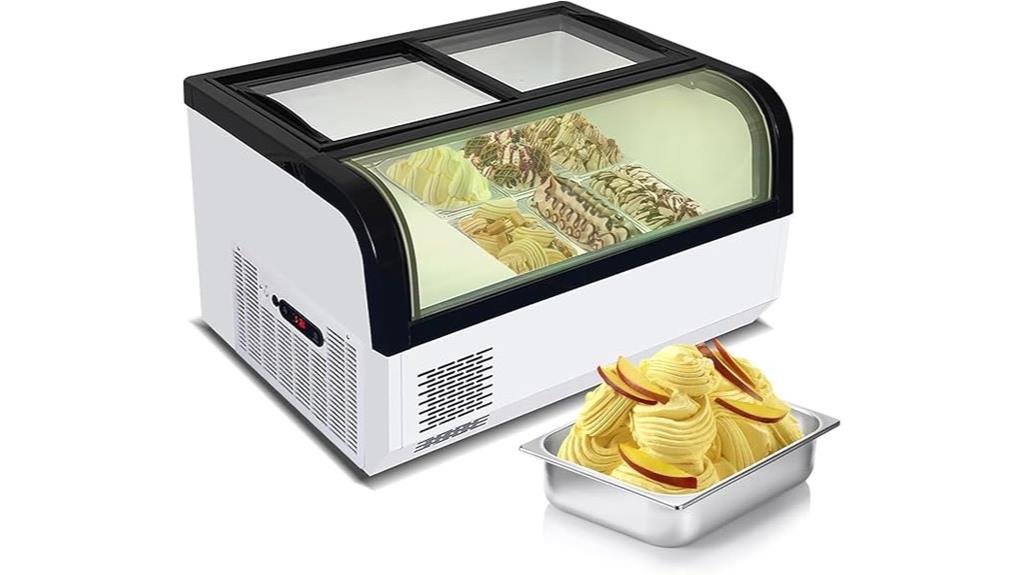 small ice cream display