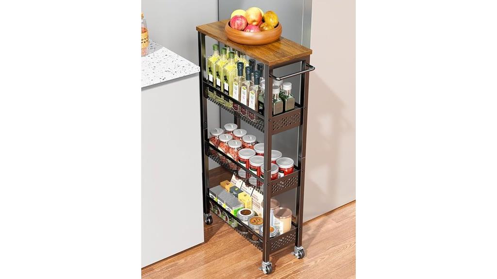 small rolling storage cart