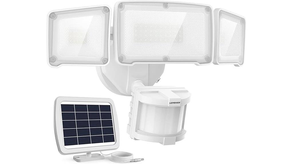 solar powered security floodlight