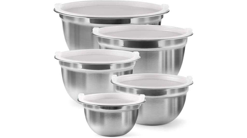 stainless steel bowls with lids