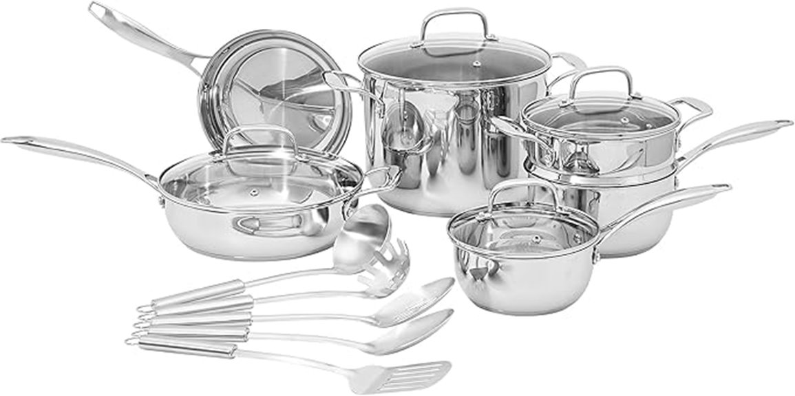 stainless steel cookware set
