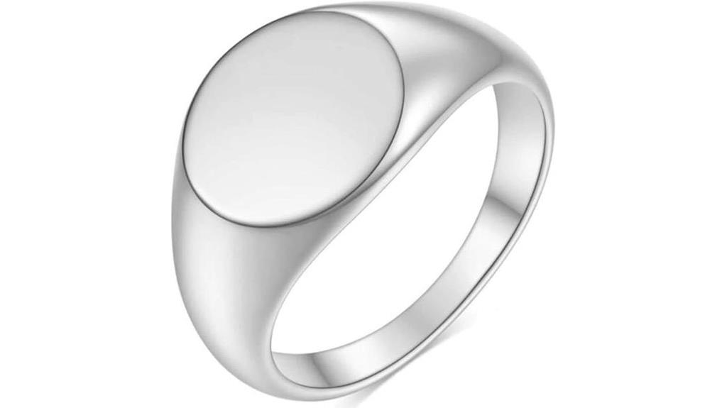 stainless steel signet ring