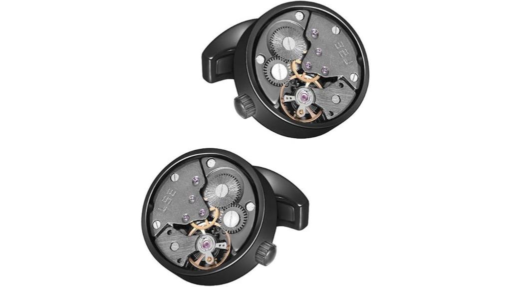 steampunk inspired watch cufflinks