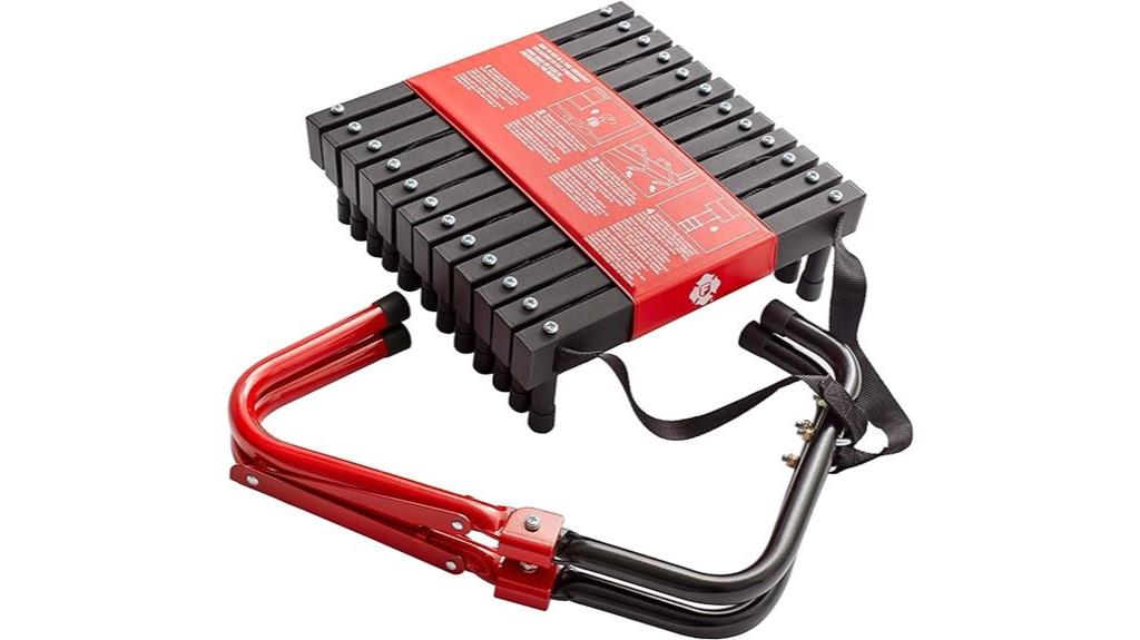 steel black escape ladder