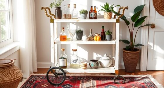 stylish boho bar cart ideas