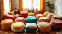 stylish comfortable boho poufs