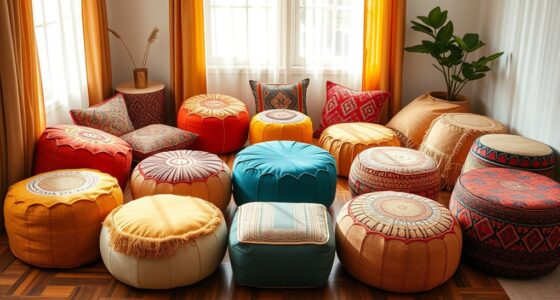 stylish comfortable boho poufs