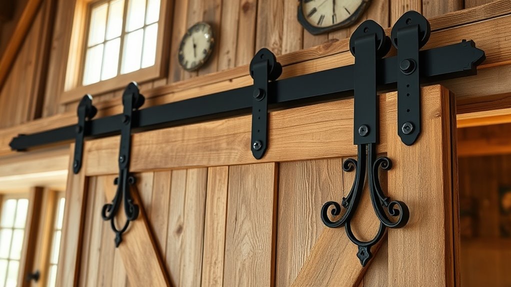 stylish functional barn door hardware