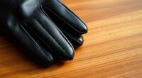 stylish touchscreen leather gloves