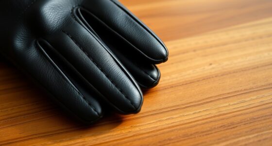 stylish touchscreen leather gloves