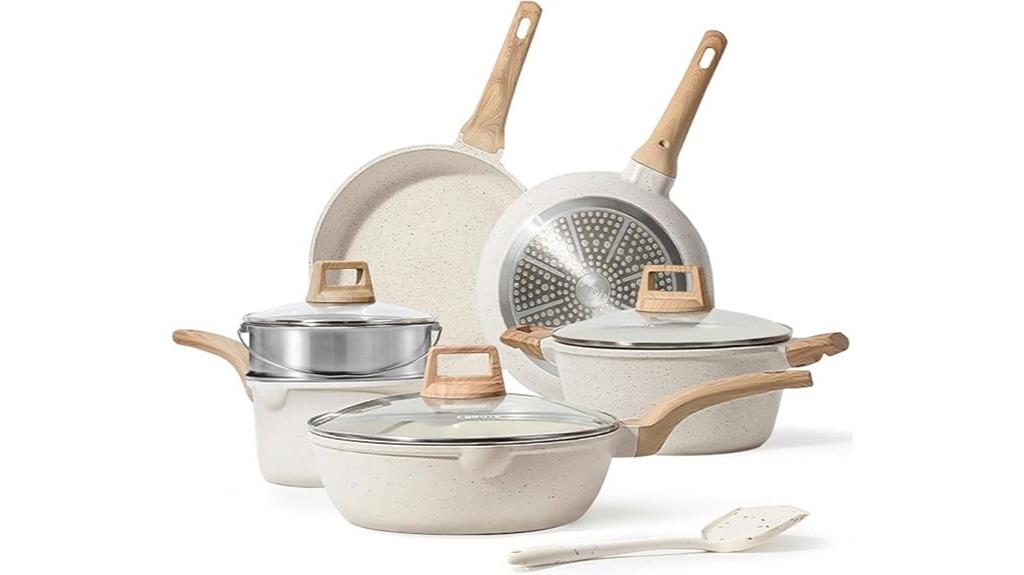 ten piece nonstick cookware set