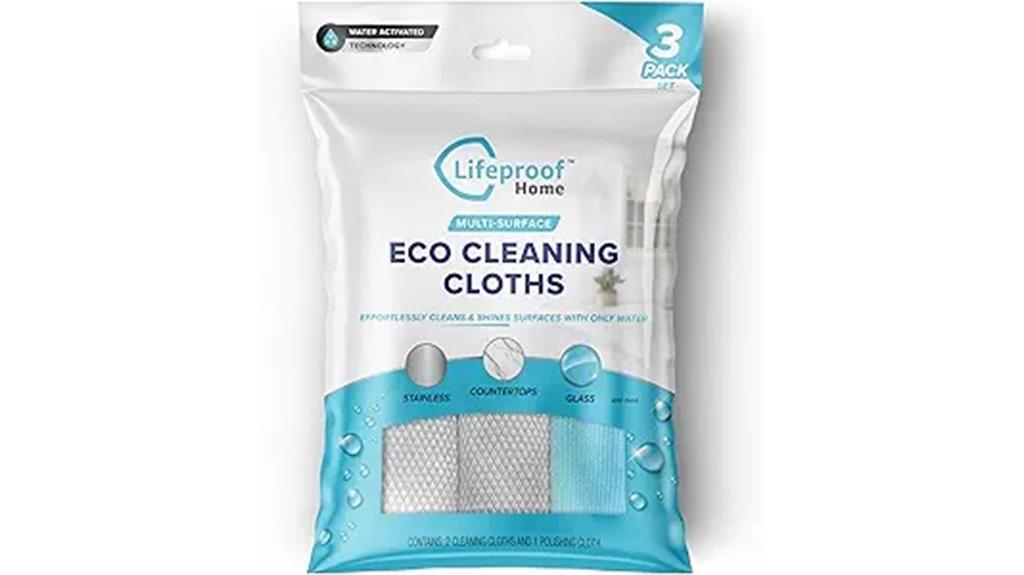 three pack microfiber cloths