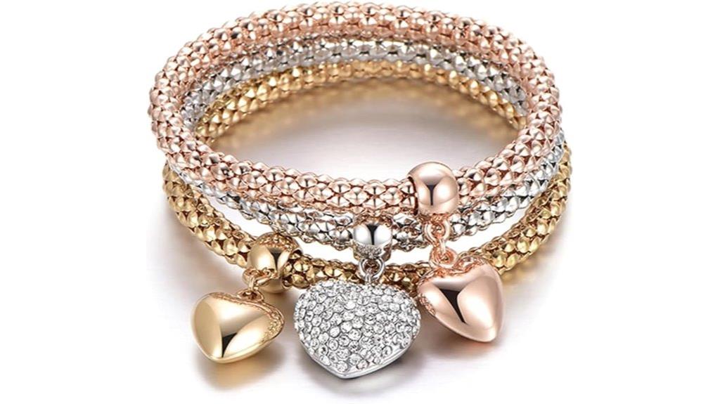 three piece crystal bracelets