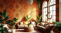 top boho mural wall art