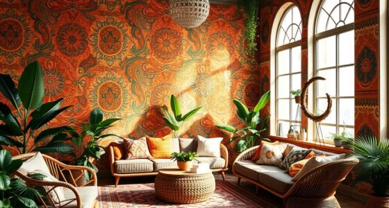 top boho mural wall art