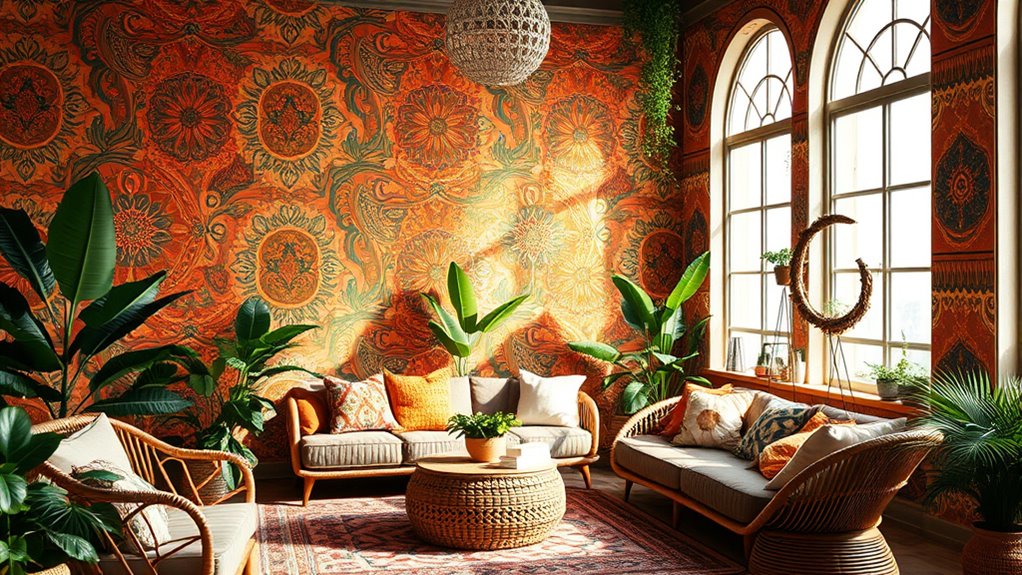 top boho mural wall art