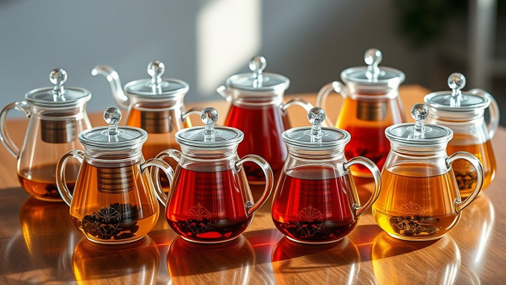 top glass tea infuser sets