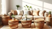 top rattan side tables