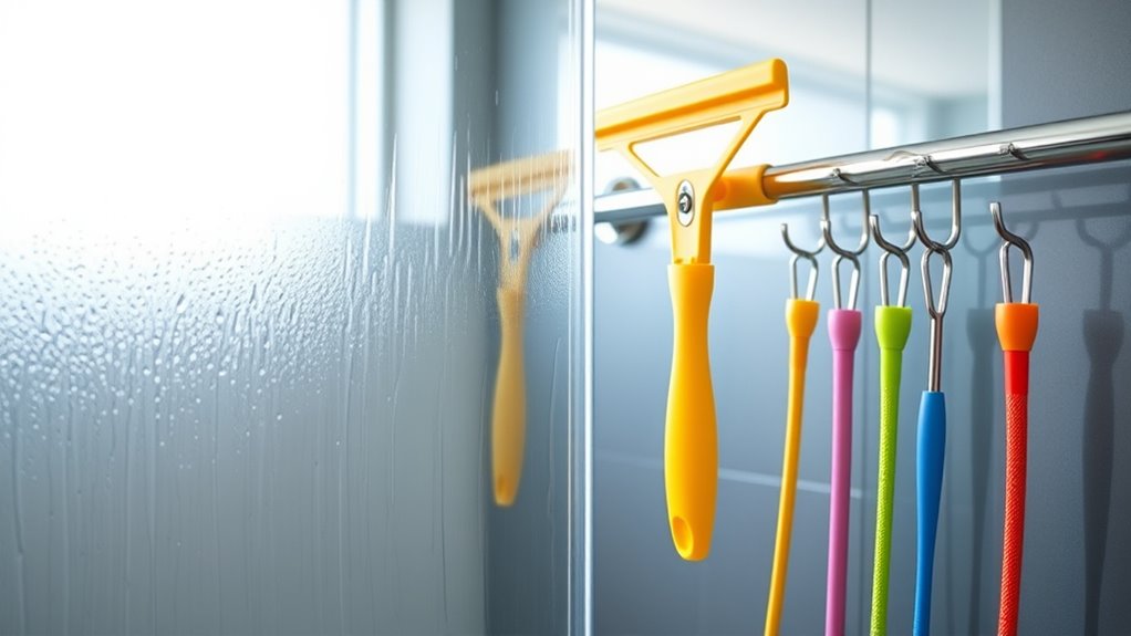 top shower squeegees with hooks