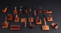 top wooden pipe stands