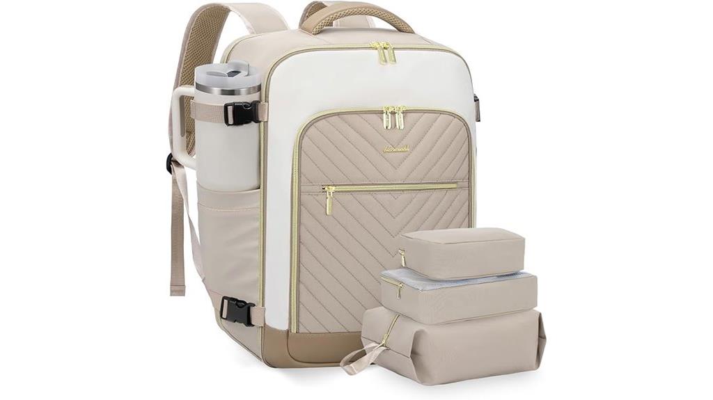 travel backpack with packing cubes