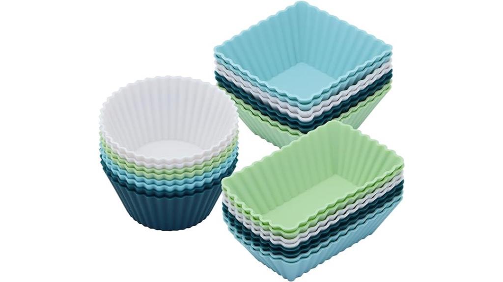 twenty four silicone baking cups