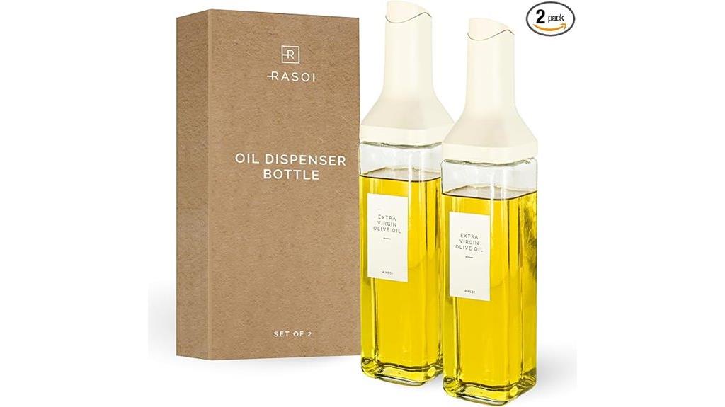 two 17oz oil bottles