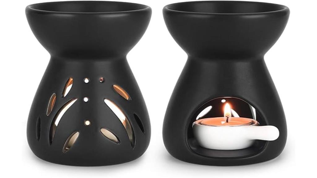 two essential oil burners