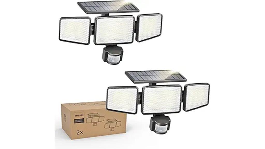 two pack outdoor solar lights