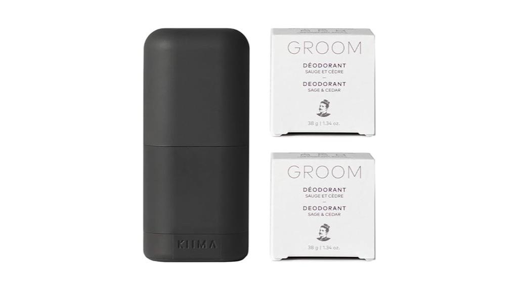 two pack refillable deodorant