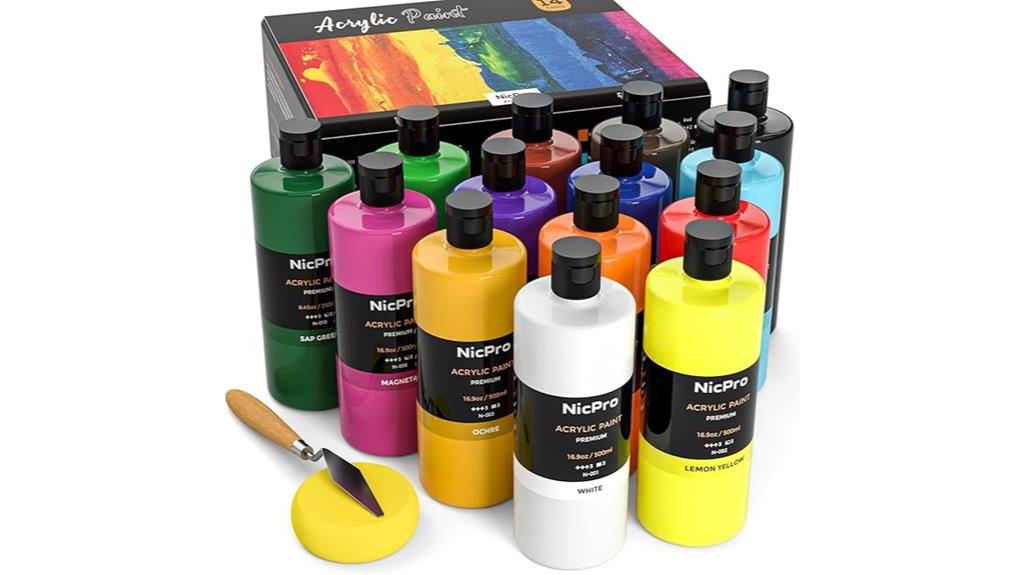 vibrant 14 color acrylic set