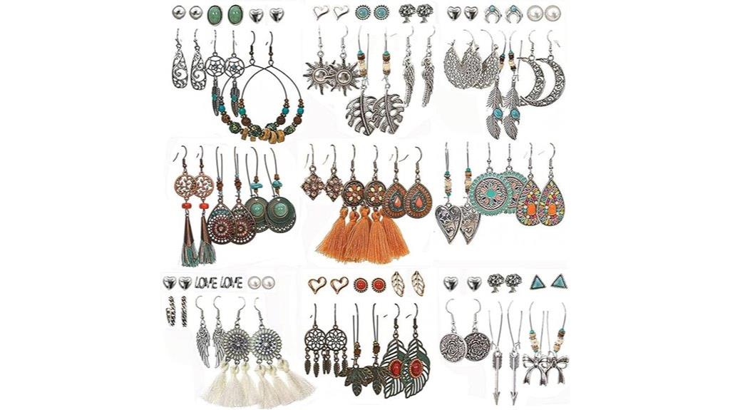 vintage boho drop earrings