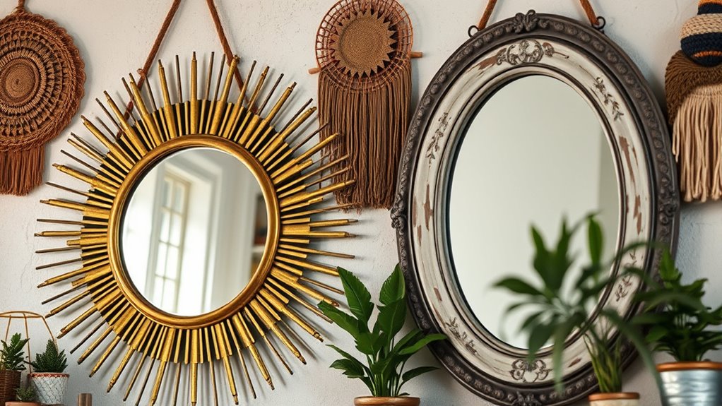 vintage boho mirror collection