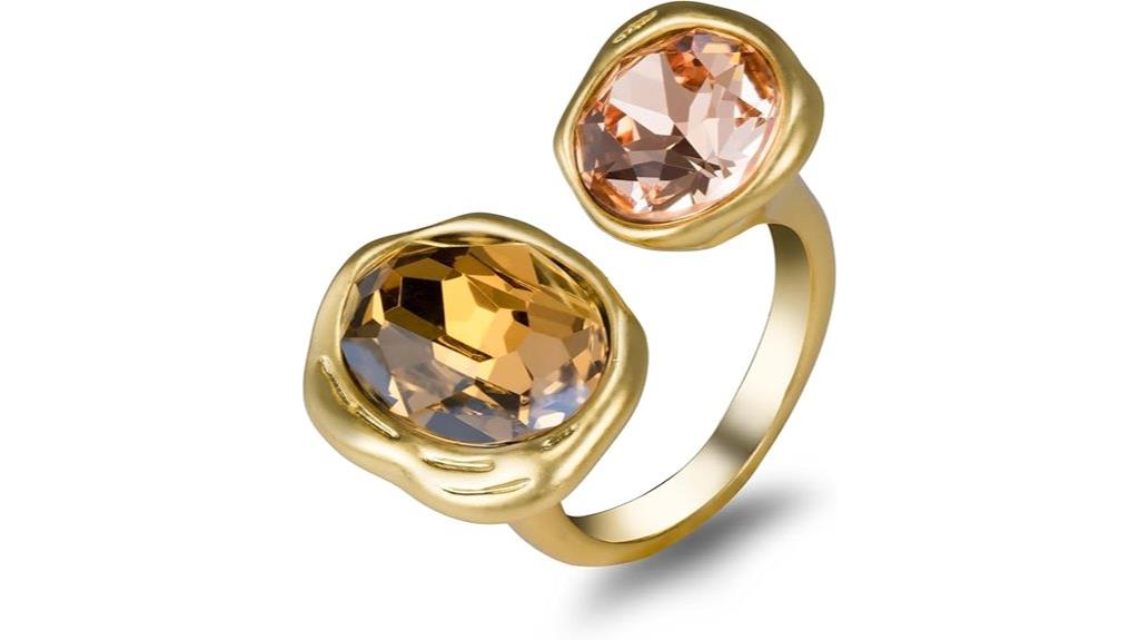 vintage gold cubic zirconia