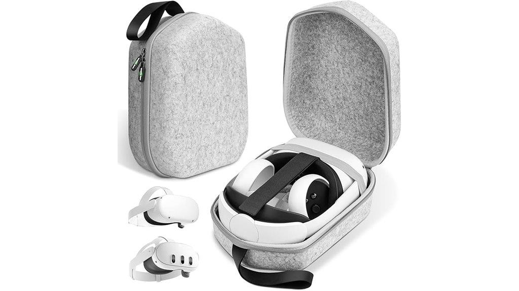 vr headset with controller case