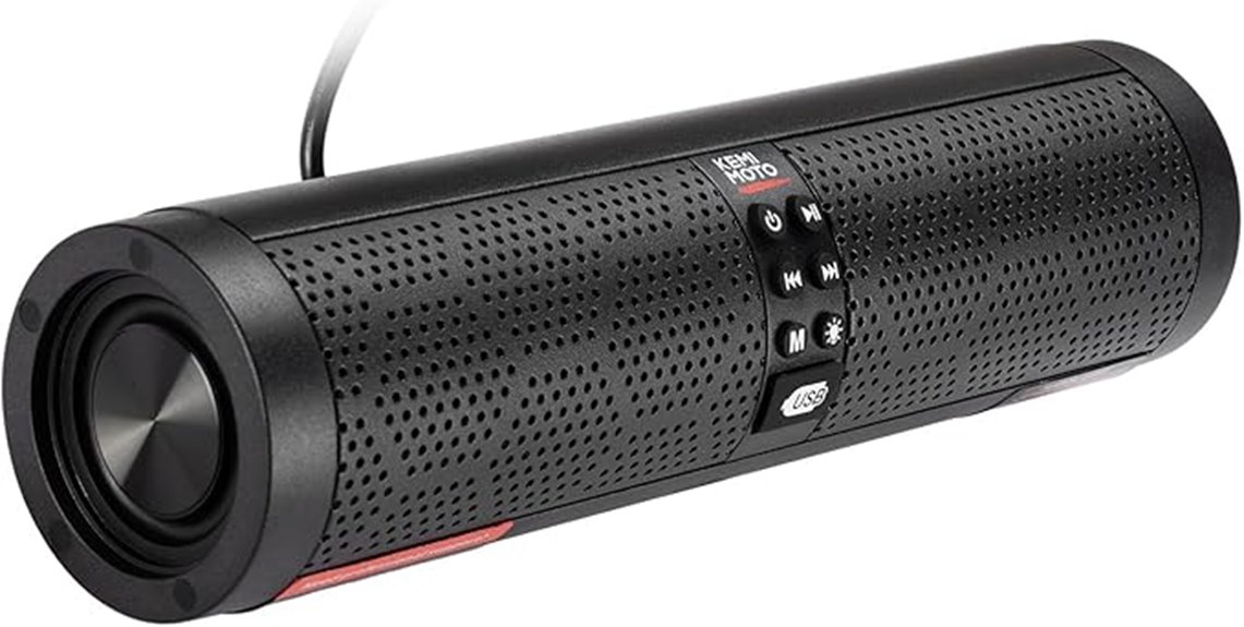 waterproof motorcycle bluetooth soundbar