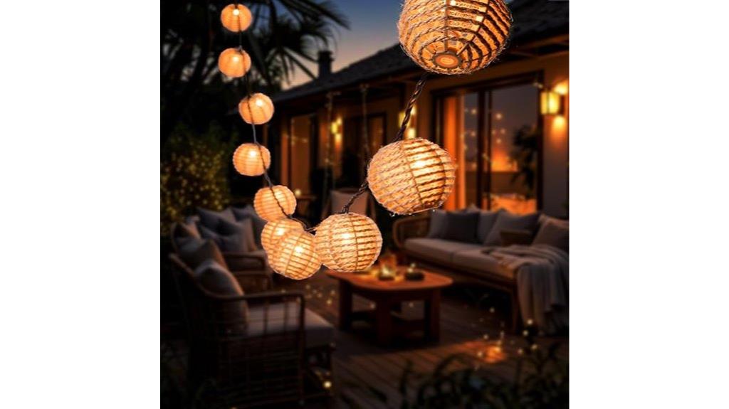 weatherproof boho patio lights