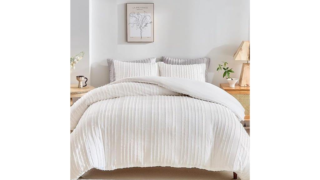 white boho duvet set