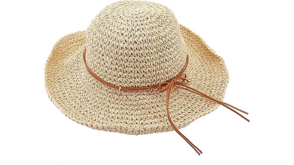 wide brim foldable straw hats