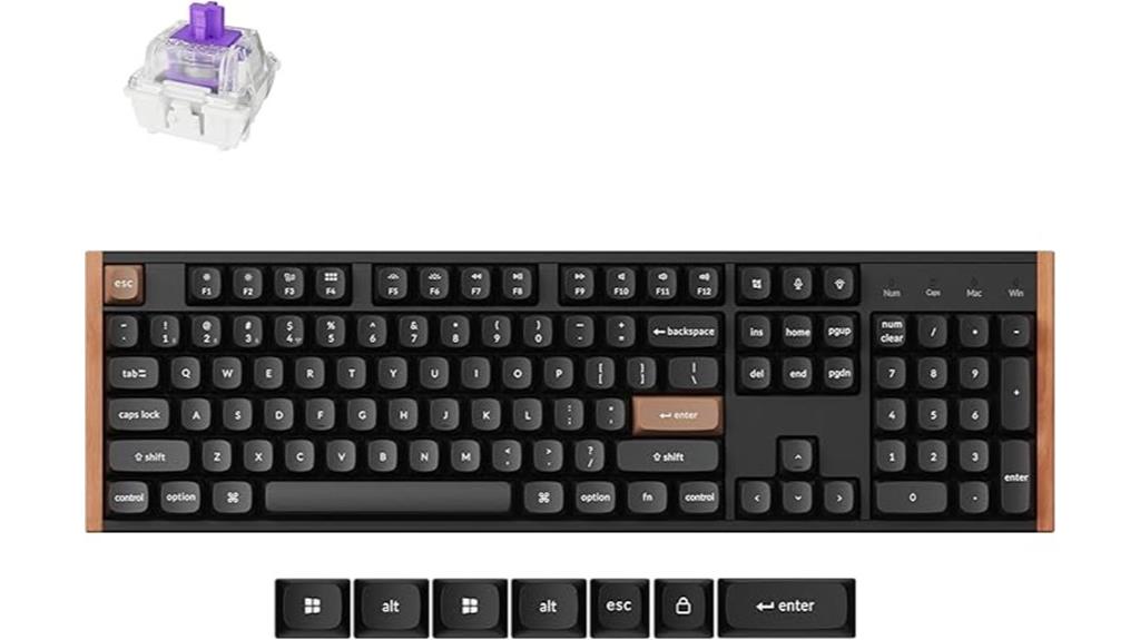 wireless hot swappable keyboard