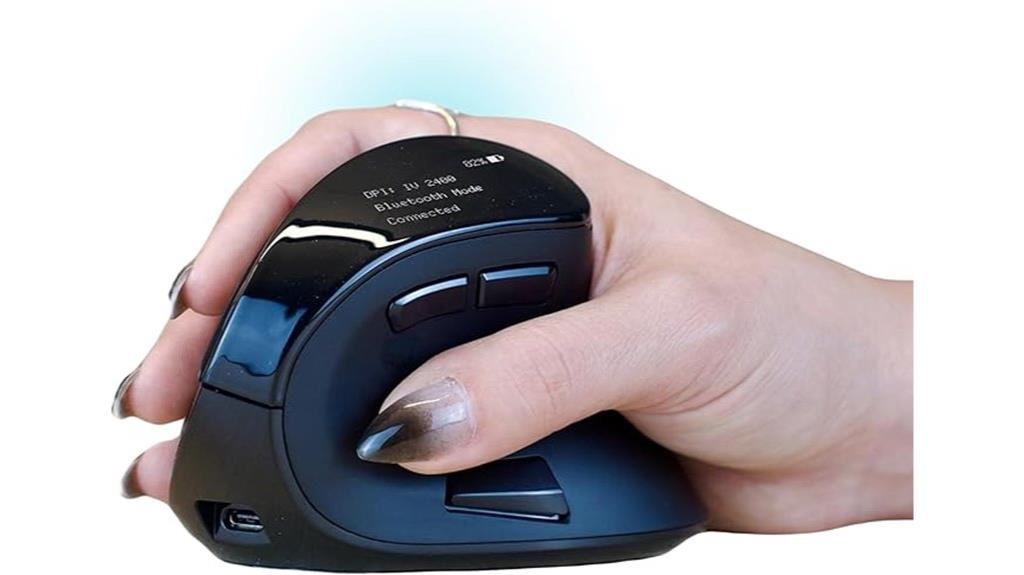wireless rechargeable vertical mouse