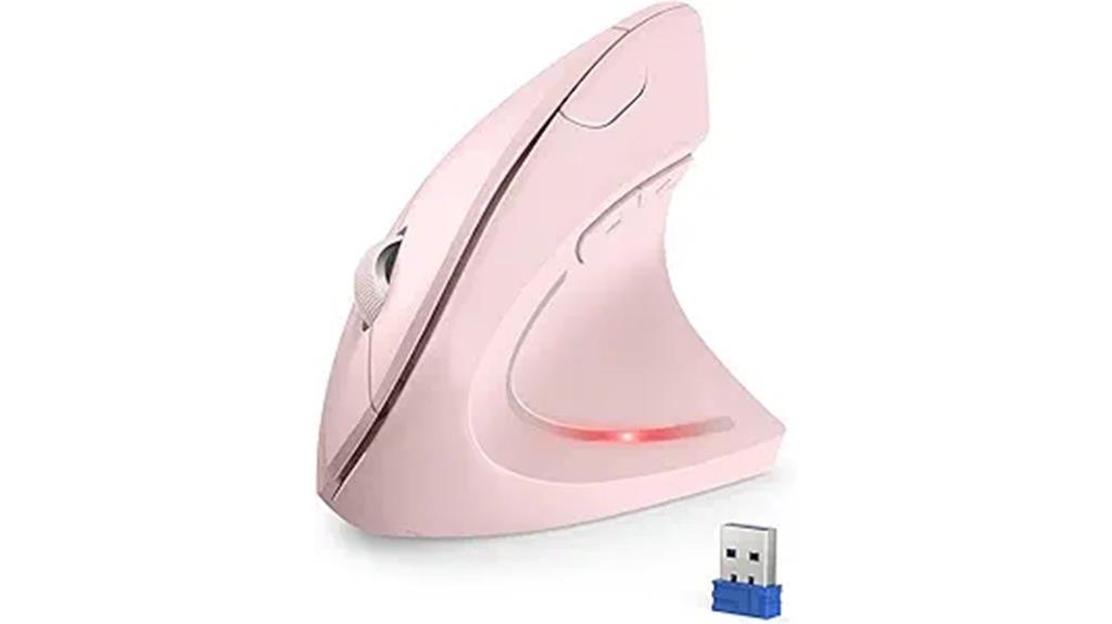 wireless vertical mouse adjustable