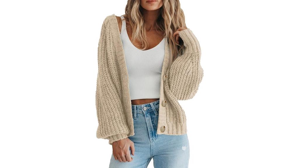 women s chunky knit cardigan