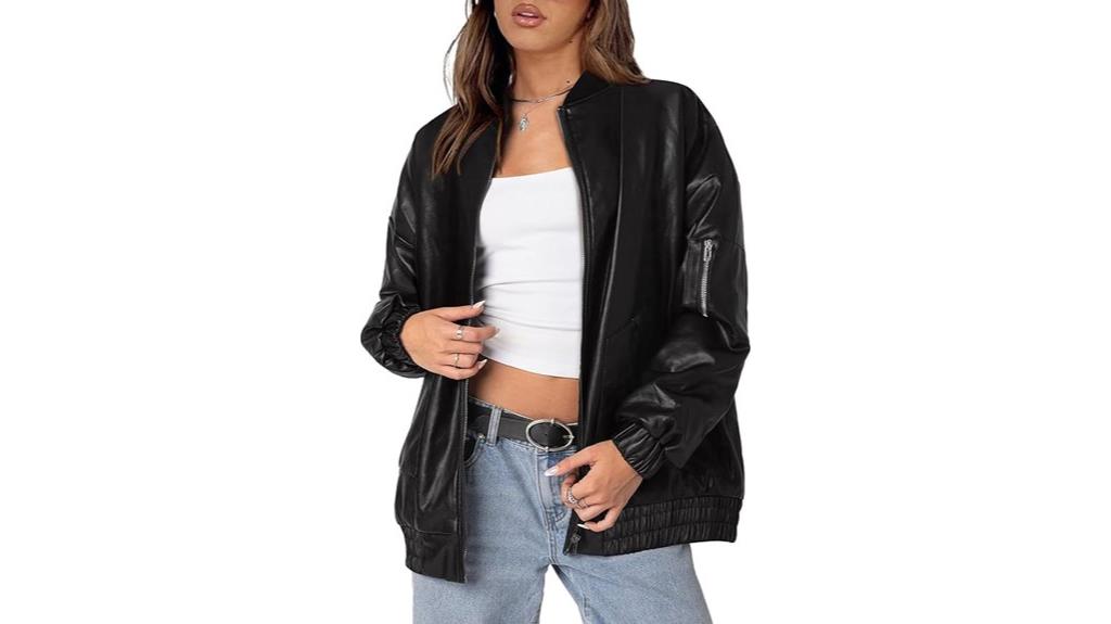 women s faux leather motorcycle jacket