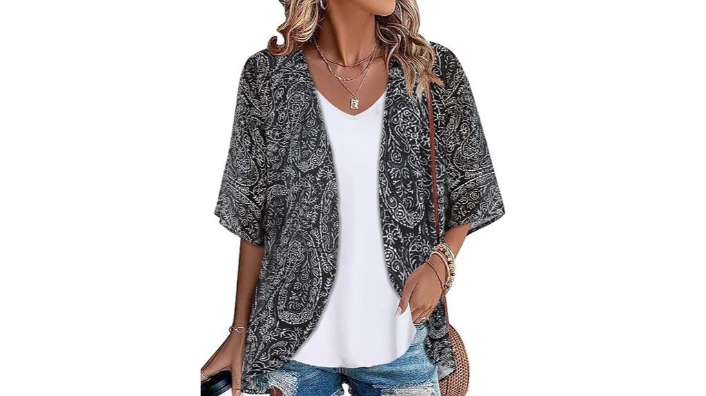 women s floral chiffon kimono