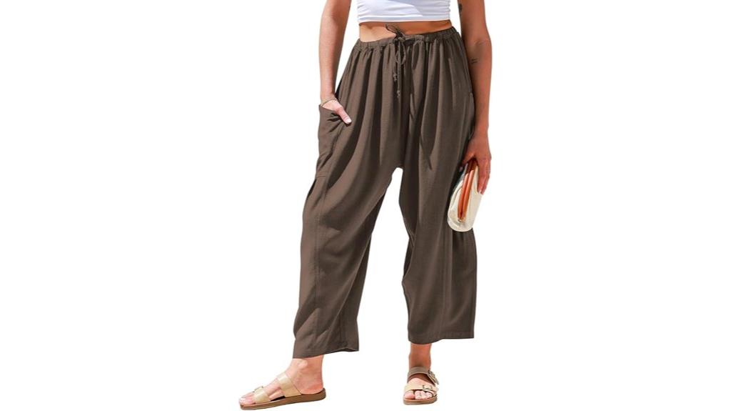 women s linen wide leg pants